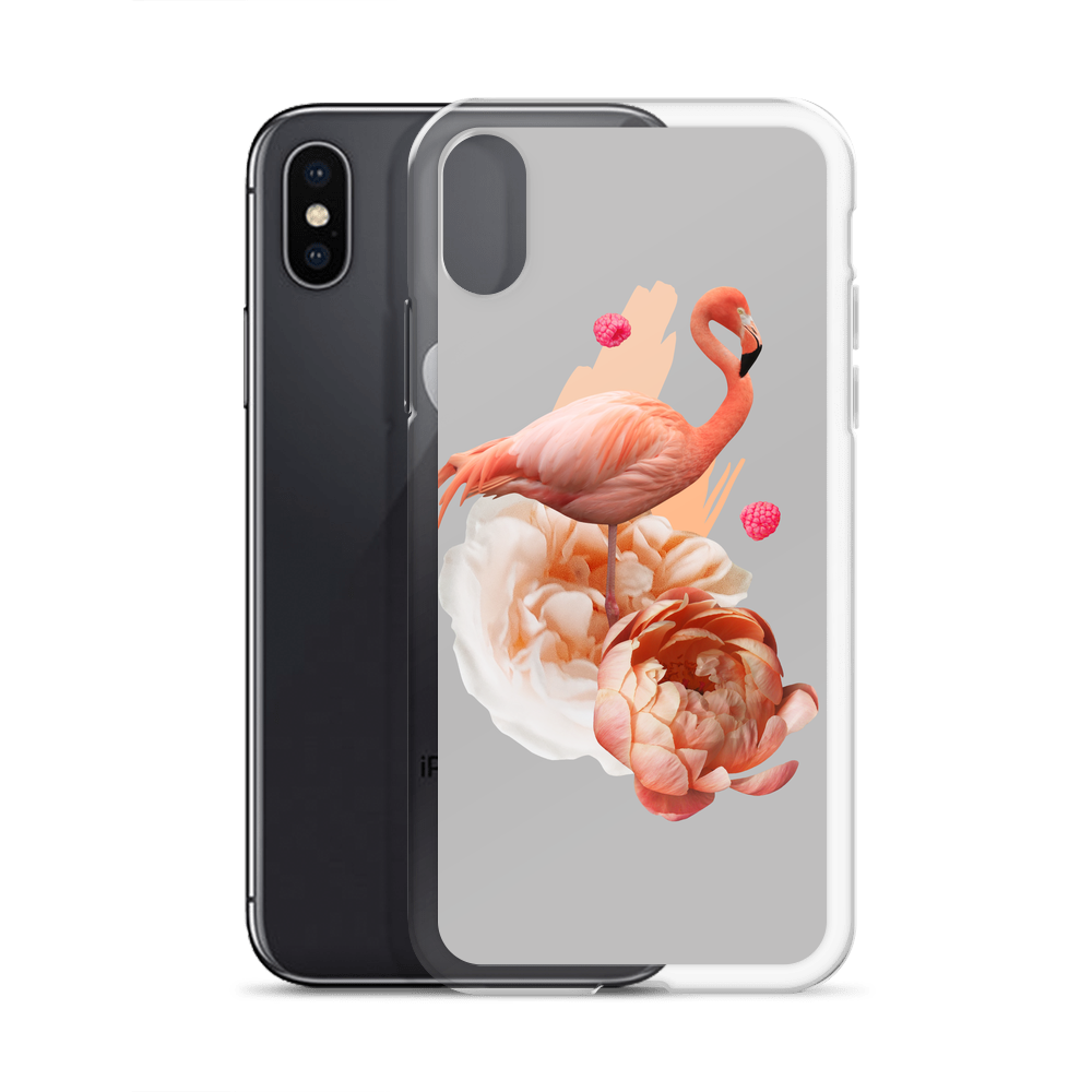 Iphone shell with flamingo pattern