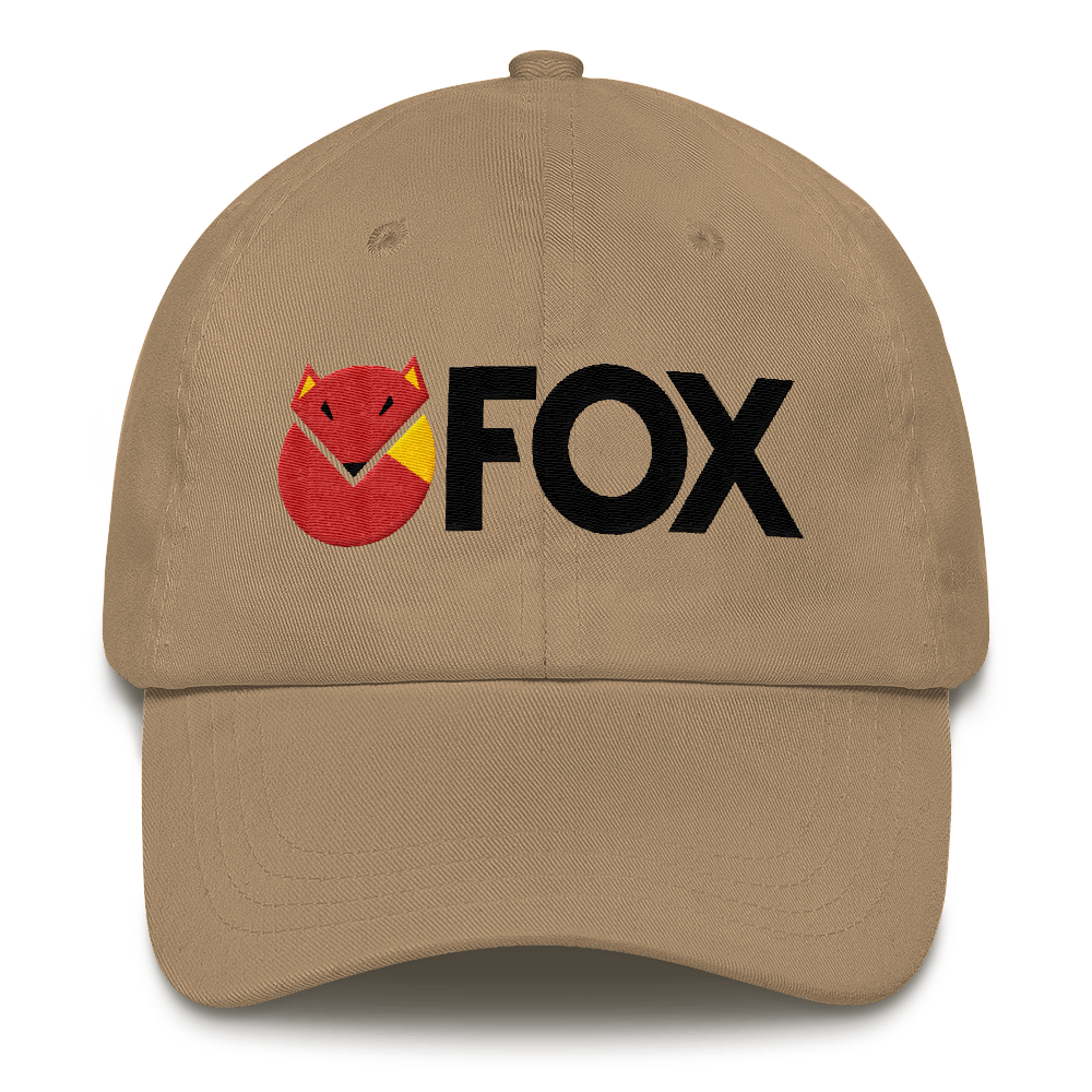 Fox cap with wolf design